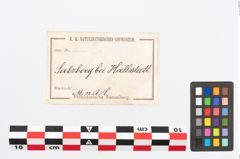 Etikett zu Eisenkonvolut (NHMW-PRAE-094301)